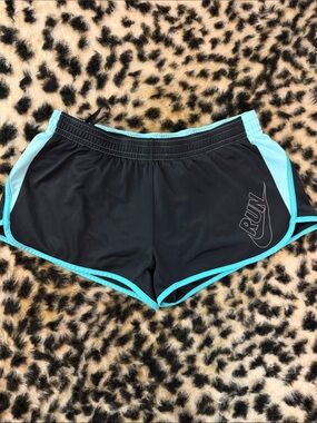 Nike Black Running Shorts with Teal Trim